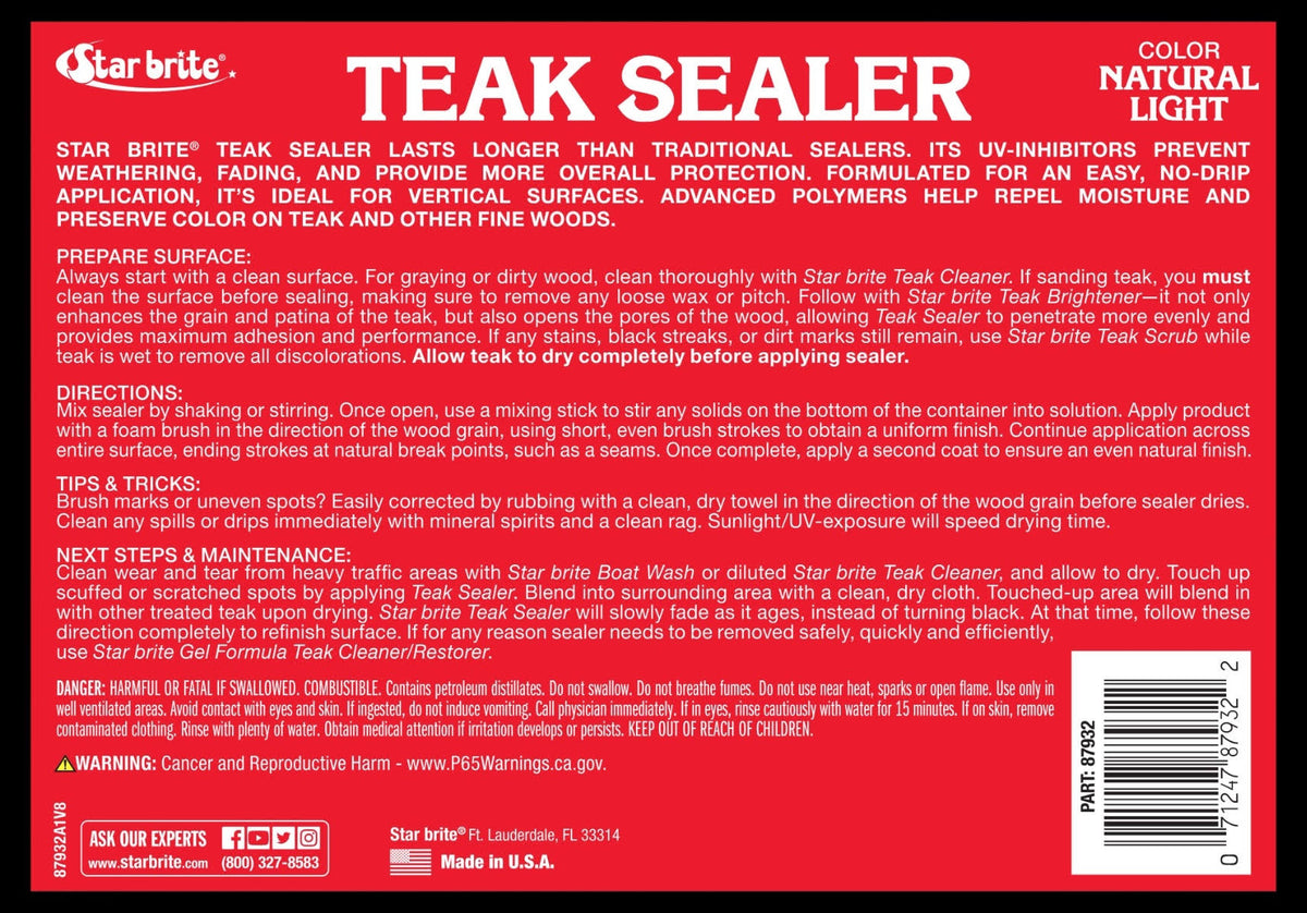 Tropical Teak Oil/Sealer Light - 32 oz S372