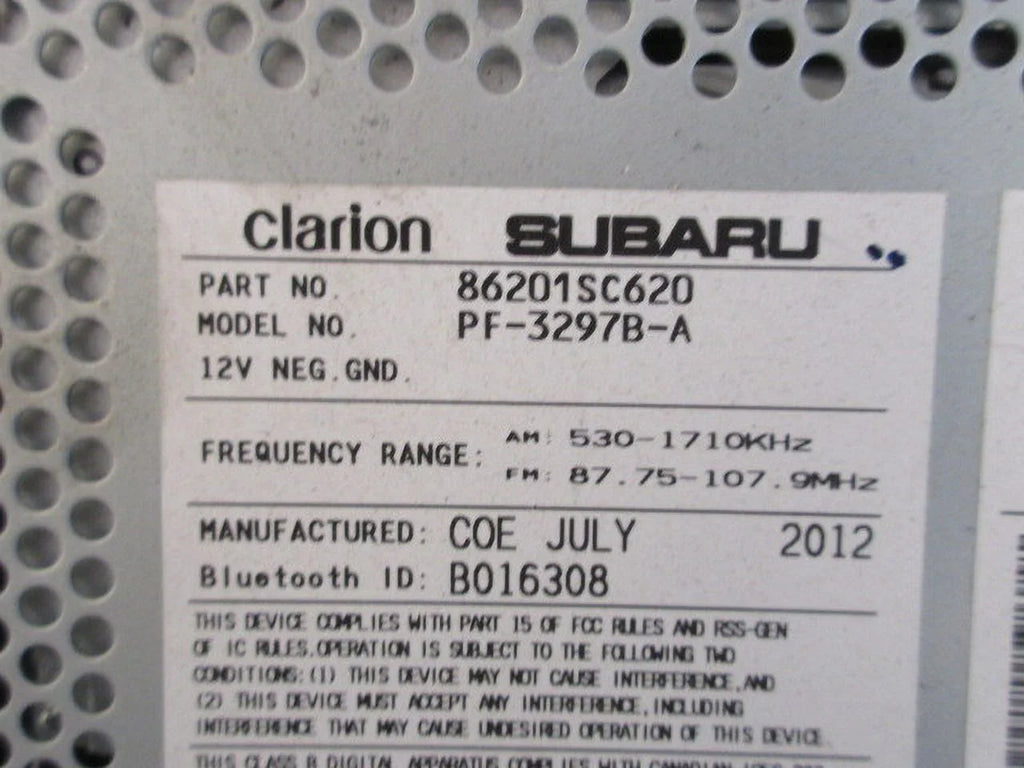 Pre-Owned Subaru Forester Radio Receiver Y64754