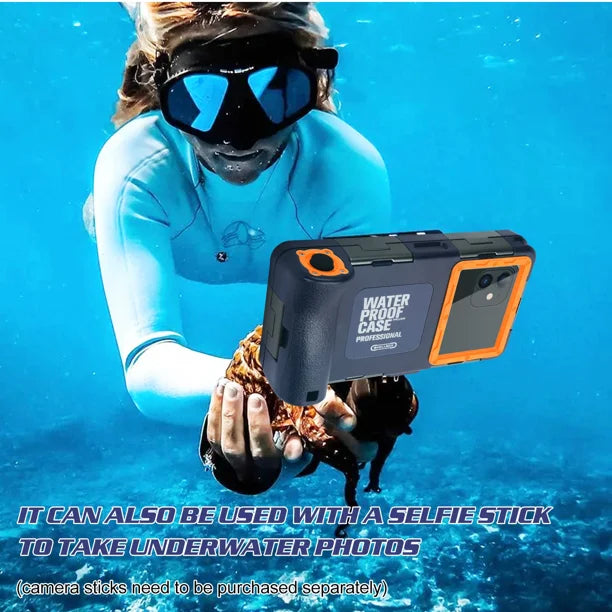 Waterproof Protective Case for Phones Up to 6.9 Inch with Lanyard T249736