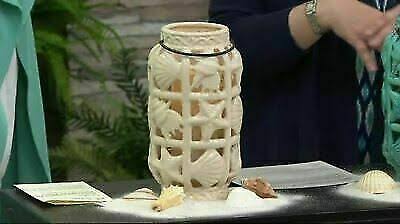 Coastal Ceramic Lantern with Flameless Candle O501276
