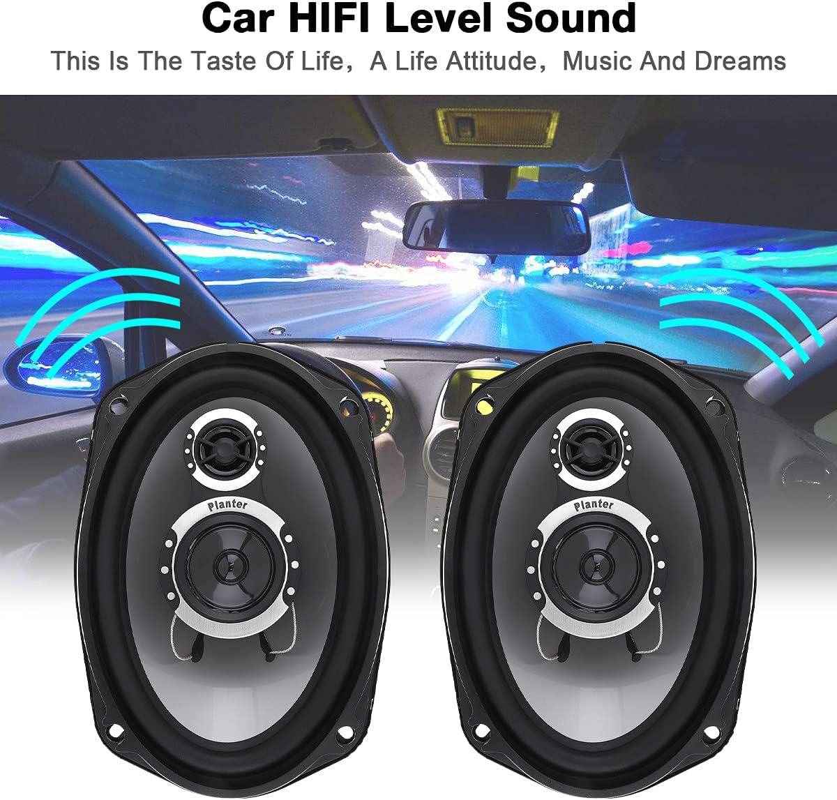 6x9 Inch 2 Way 1000w Car Stereo Speakers Pair W832