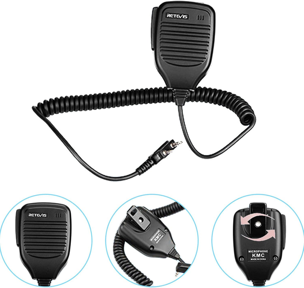 5W GMRS Radio Handheld Two Way Radio Walkie Talkies with Speak Mic, NOAA, USB-C (2 Pack) B8023