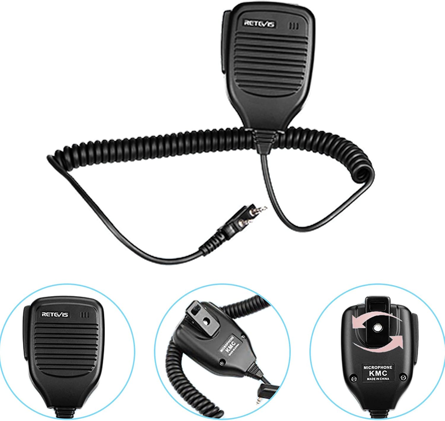 5W GMRS Radio Handheld Two Way Radio Walkie Talkies with Speak Mic, NOAA, USB-C (2 Pack) B8023