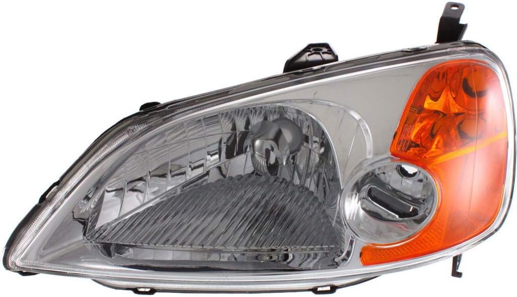 Honda Civic Headlight 2003 Pair with Bulbs L829
