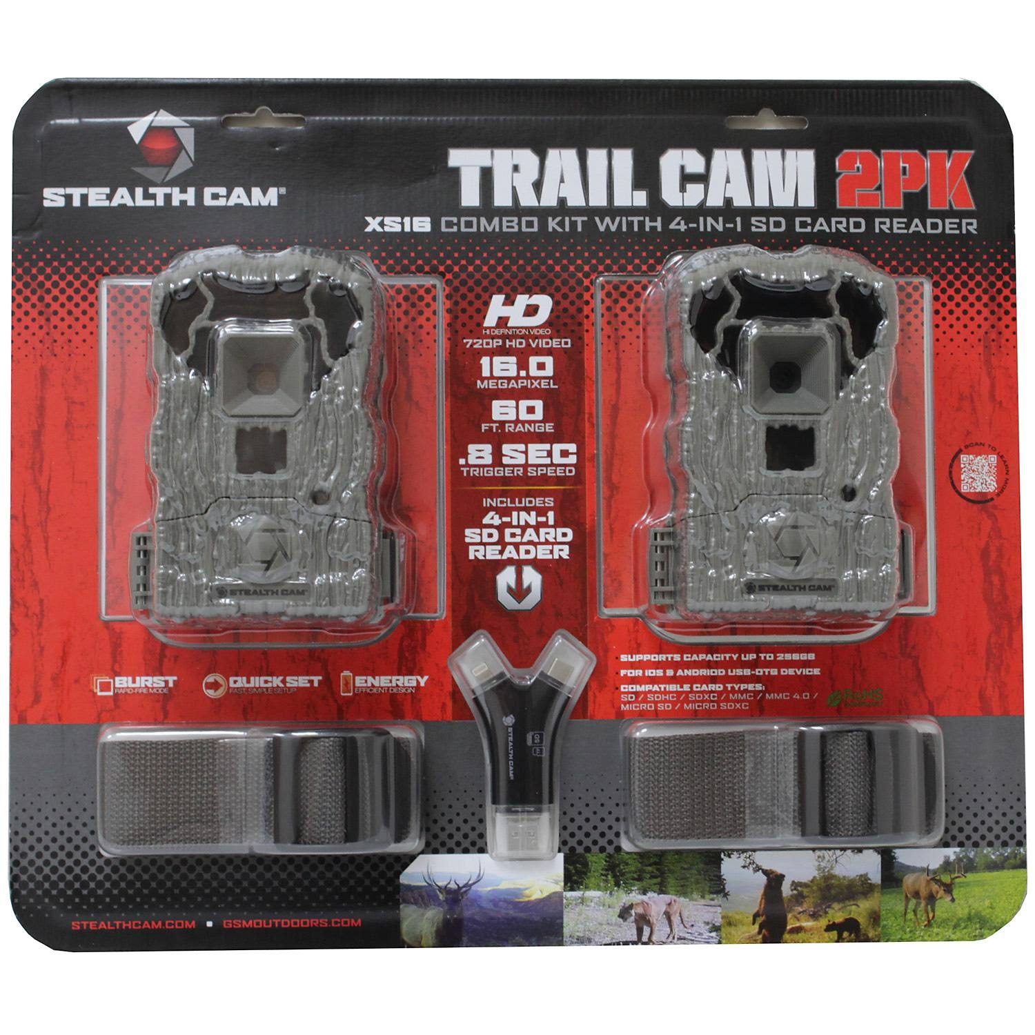 2-Pack Game Trail Camera with SD Card Reader K6896