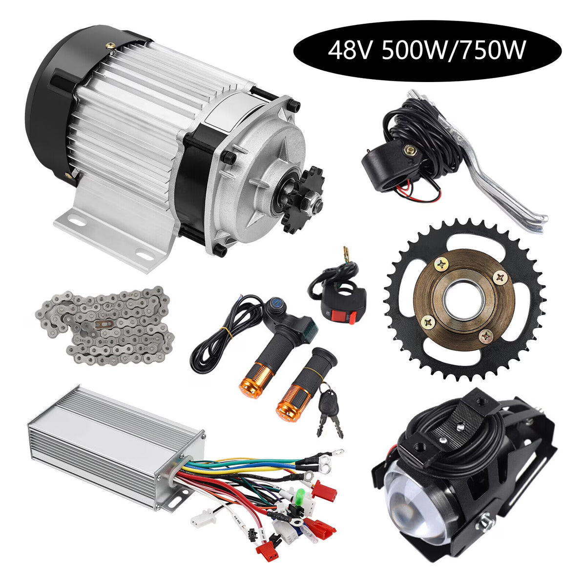 48V 750W Electric Brushless Geared Motor Kit for Tricycle E-Bike Bicycle Q59216